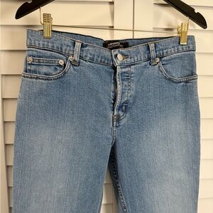 London Jean Premium Denim Wide Leg Boot Cut Women’s Button Up Fly Jeans Size 10